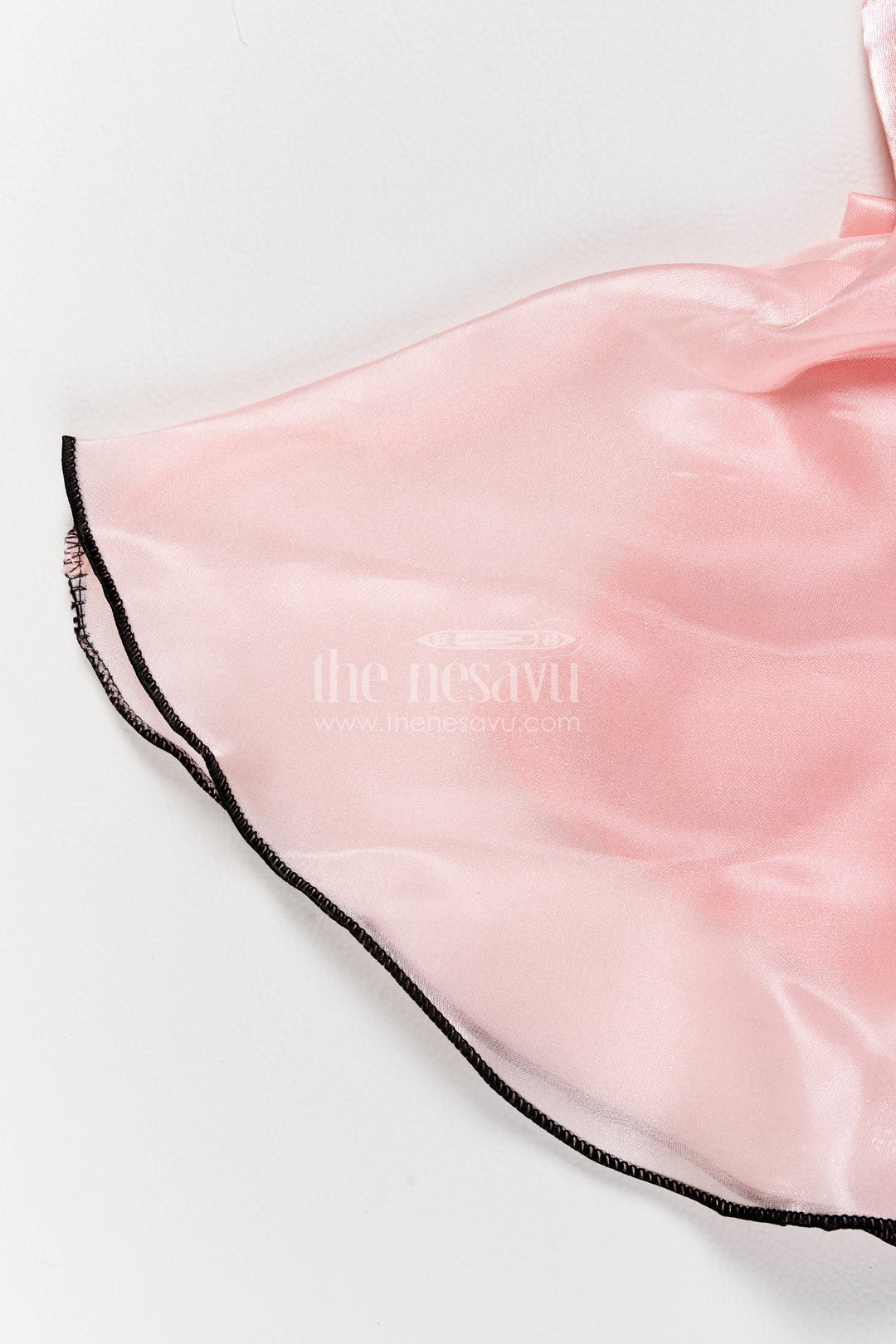 Girls Party Frock in Pink with Floral Detailing