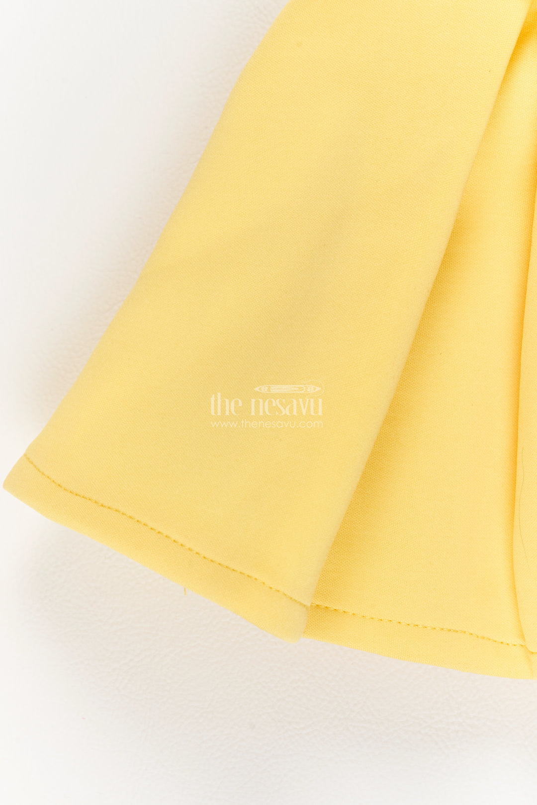 Girls Scuba Party Frock in Yellow with Beaded Double Bow