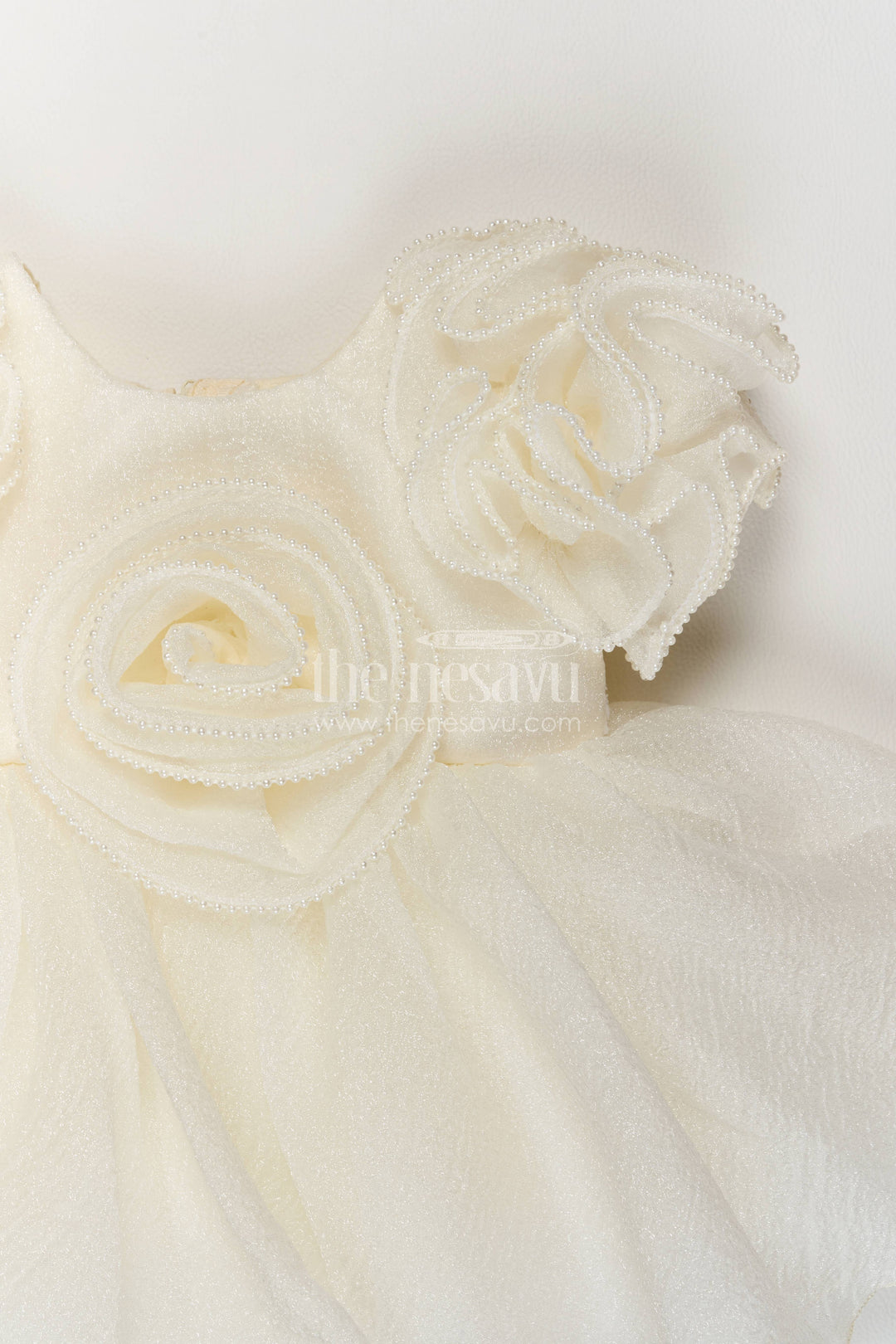 Designer Frock for Girls in White for Joyful Occasions