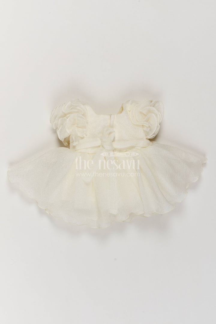 Designer Frock for Girls in White for Joyful Occasions
