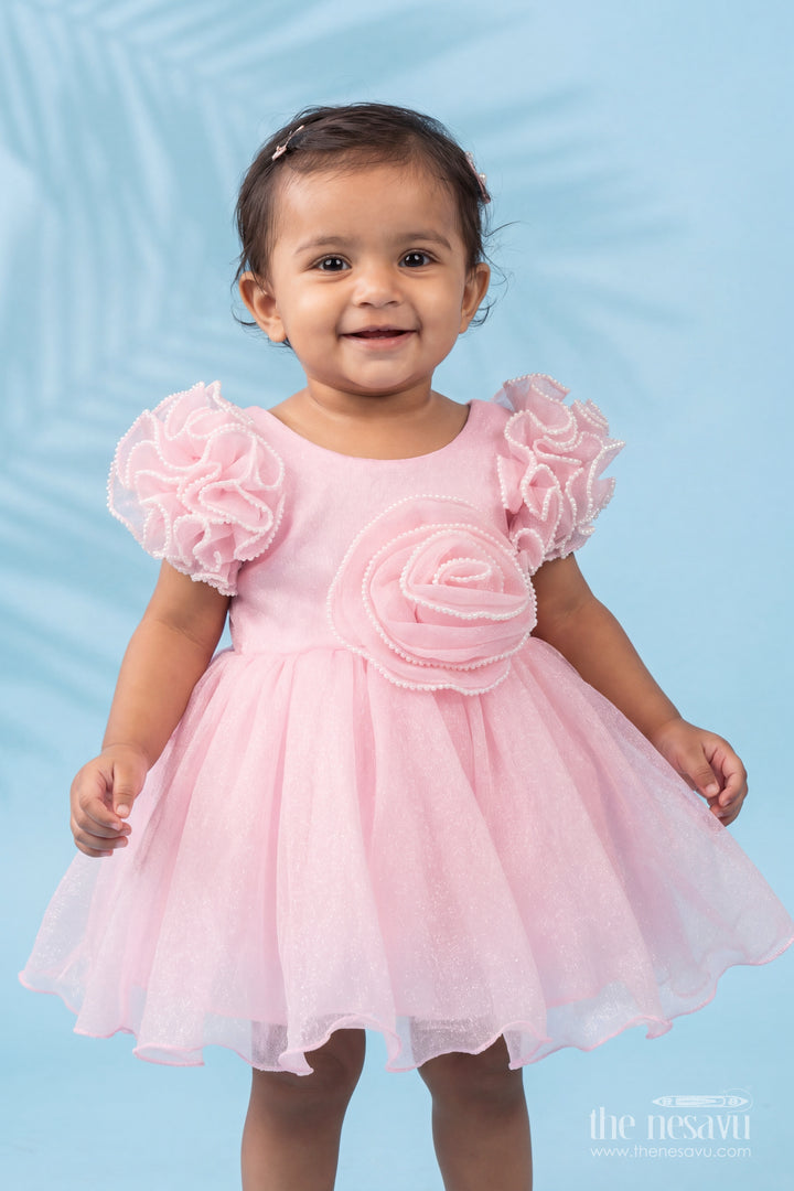 Party Dress for Girls in Pink for Wedding Moments