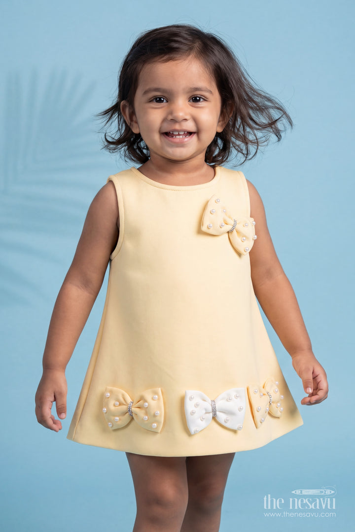 Party Dress for Girls in Yellow for Wedding Moments