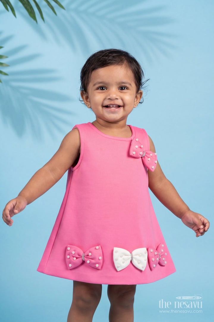 Designer Frock for Girls with Decorative Yoke for Weddings and Parties