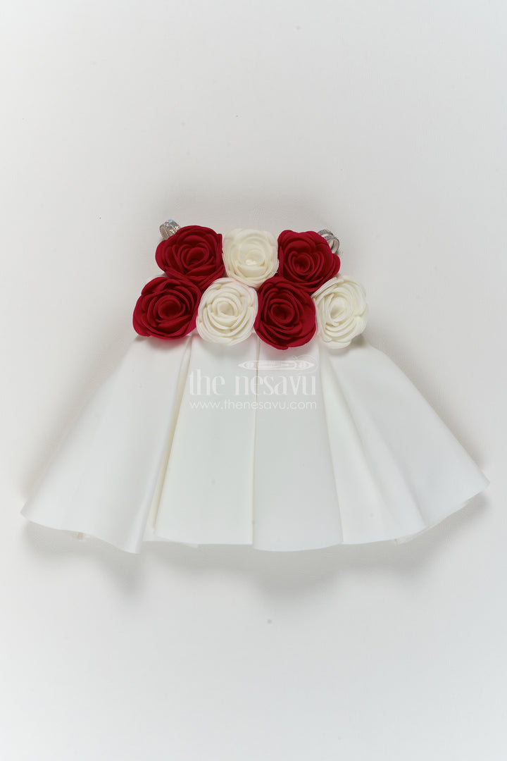 Party Dress for Girls in White for Milestone Days