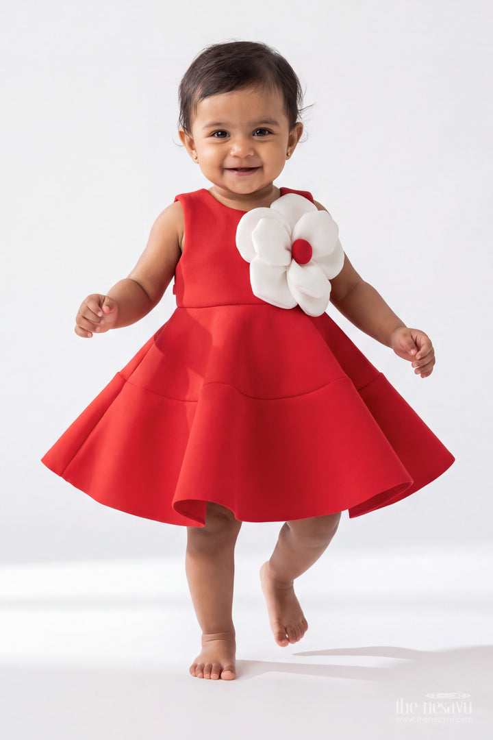 Party Dress for Girls in Red for Ceremony Dressing