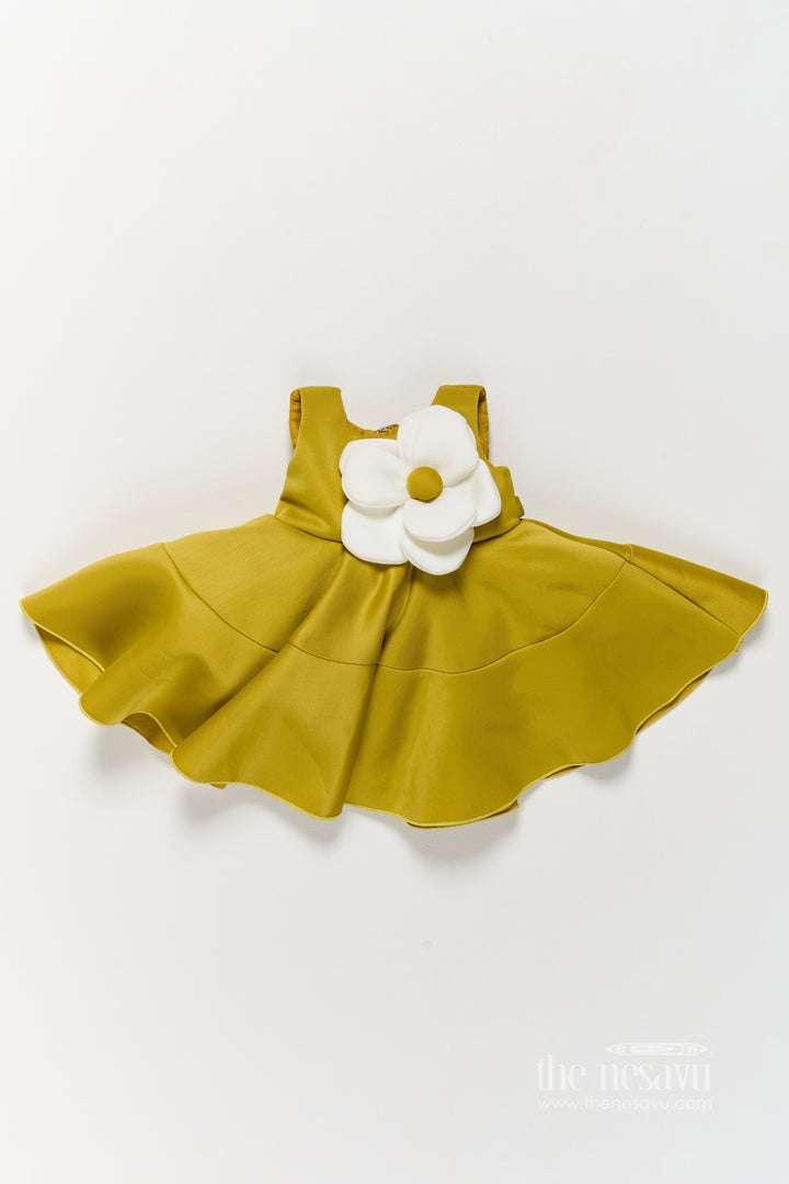 Designer Frock for Girls in Green for Festive Gatherings