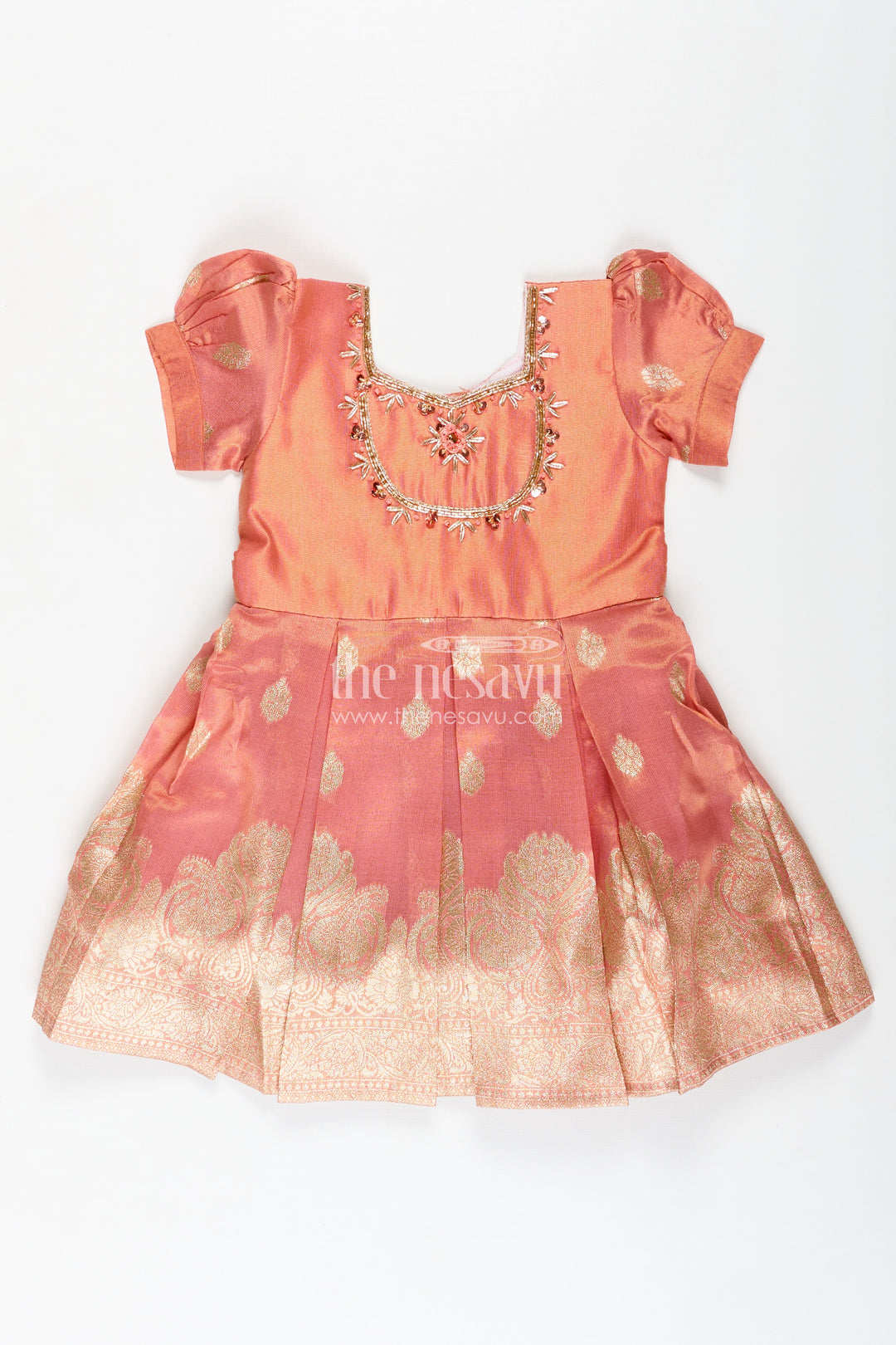Pattu Frock For Baby Girl Naming Ceremony