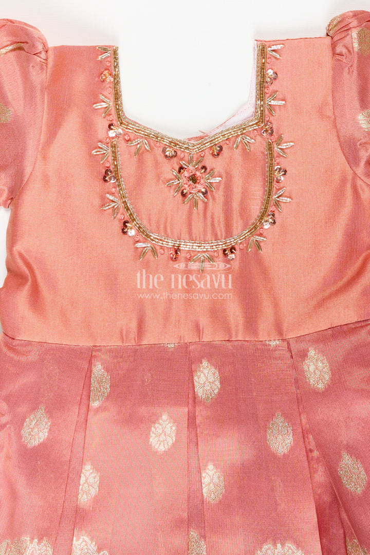 Pattu Frock For Baby Girl Naming Ceremony