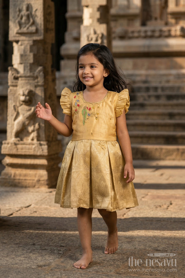 Girls Silk Frock for Festive Weddings and Special Occasions