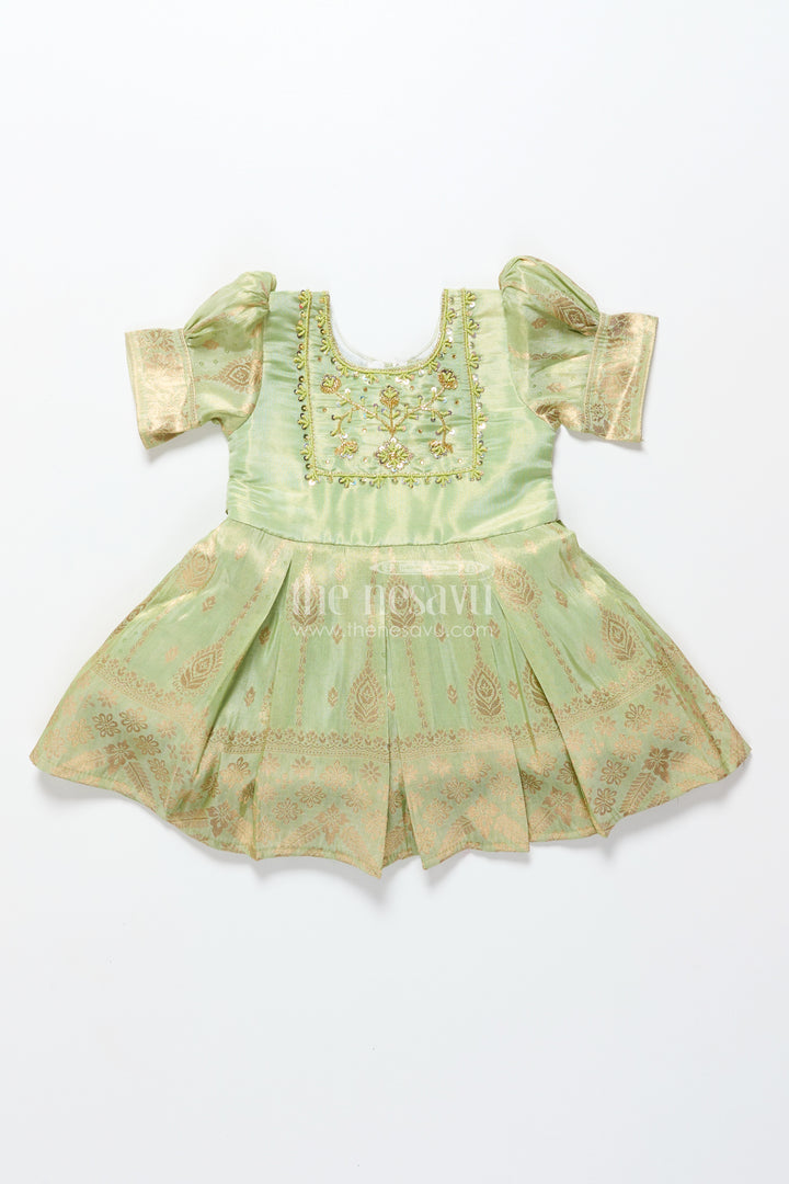 Baby girl silk frock for traditional occasions and milestone moments