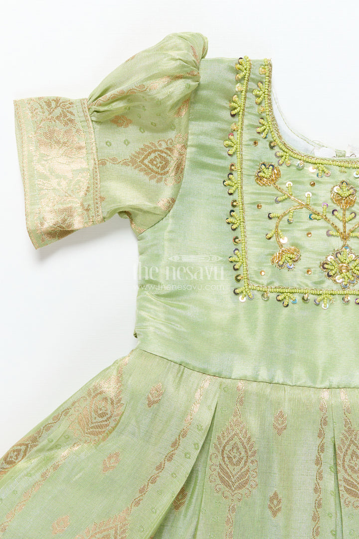 Baby girl silk frock for traditional occasions and milestone moments