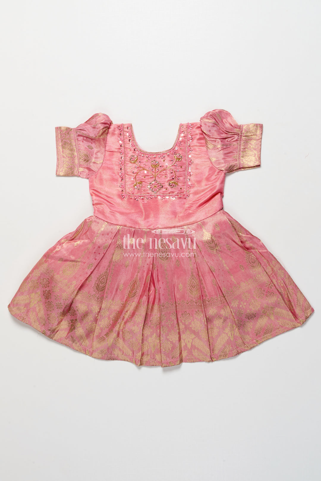 Baby Girl Silk Frock for Birthdays and Ethnic Celebrations