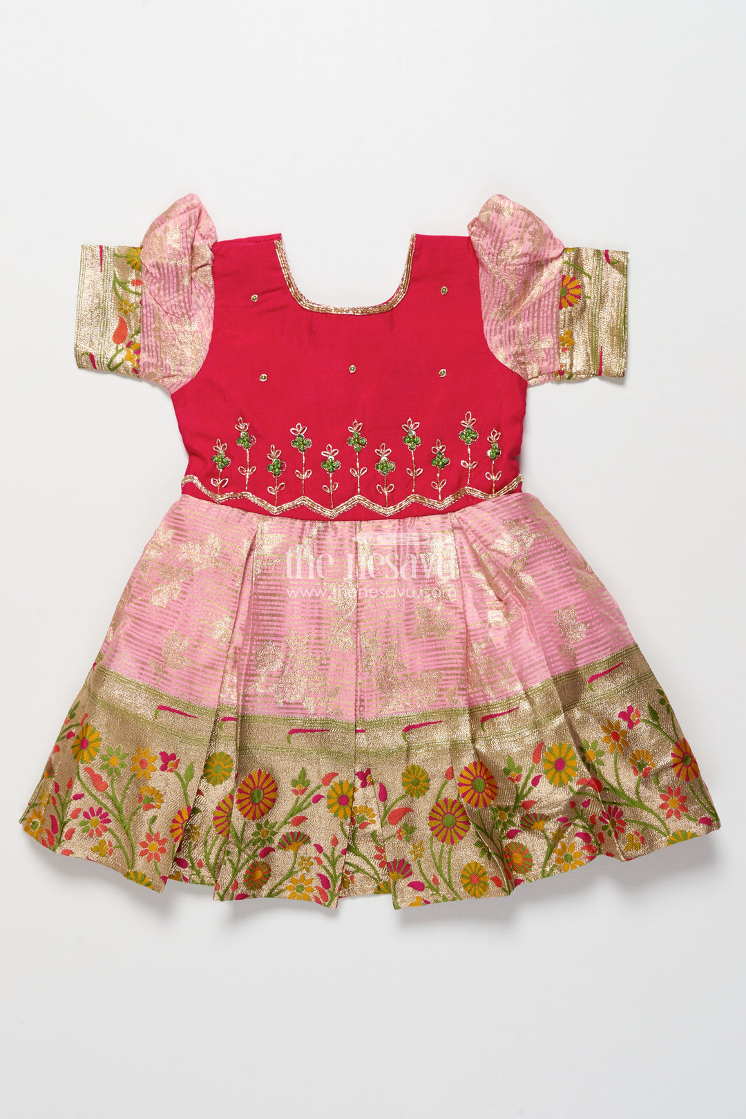 Baby Girl Silk Frock for Weddings and Festive Ceremonies