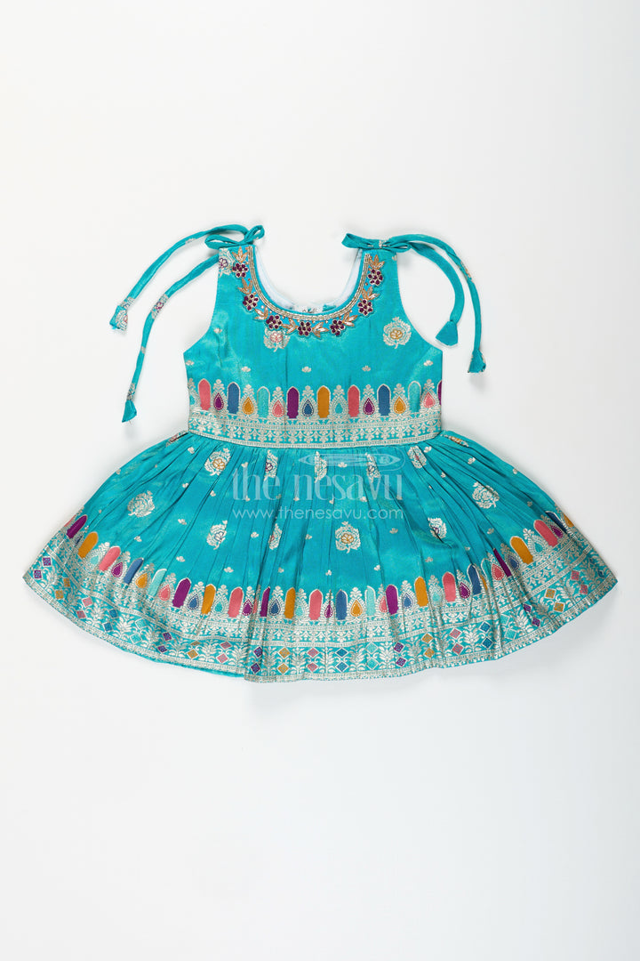 Baby girl silk party frock for festive occasions and birthdays