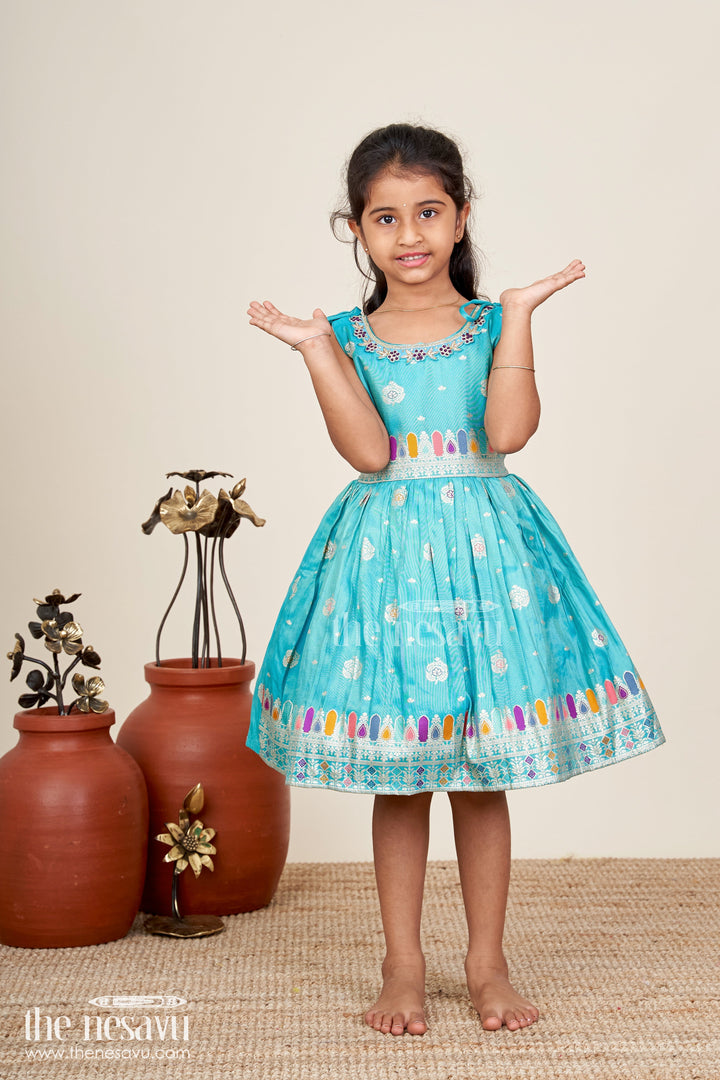 Baby girl silk party frock for festive occasions and birthdays