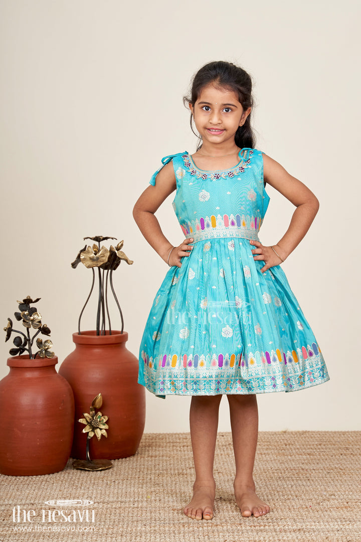 Baby girl silk party frock for festive occasions and birthdays