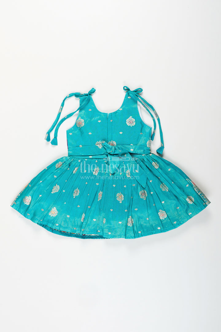 Baby girl silk party frock for festive occasions and birthdays