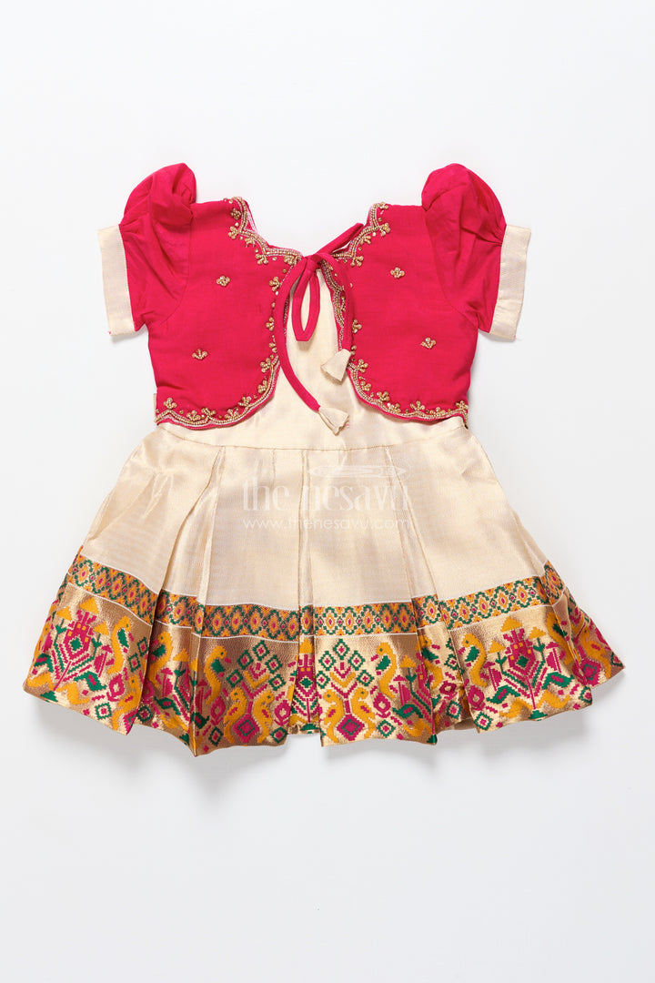 Baby girl silk frock for festive events and traditional functions