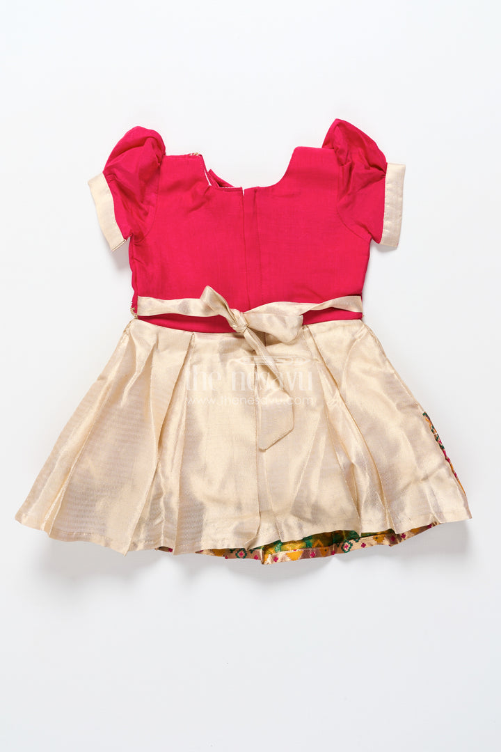 Baby girl silk frock for festive events and traditional functions