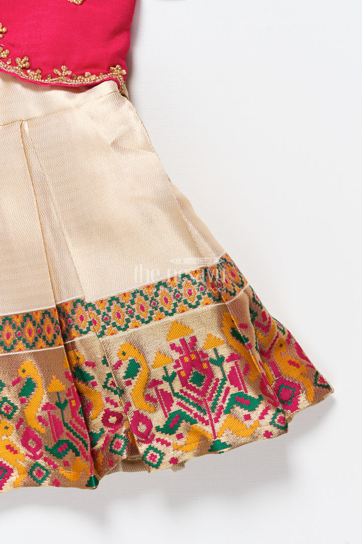 Baby girl silk frock for festive events and traditional functions