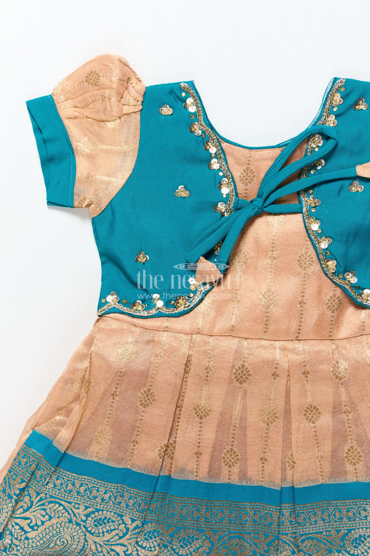 Baby girl silk frock for ethnic events and festive family photos
