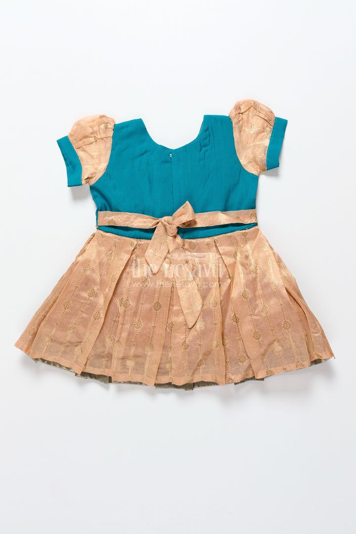 Baby girl silk frock for ethnic events and festive family photos