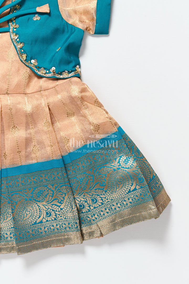 Baby girl silk frock for ethnic events and festive family photos