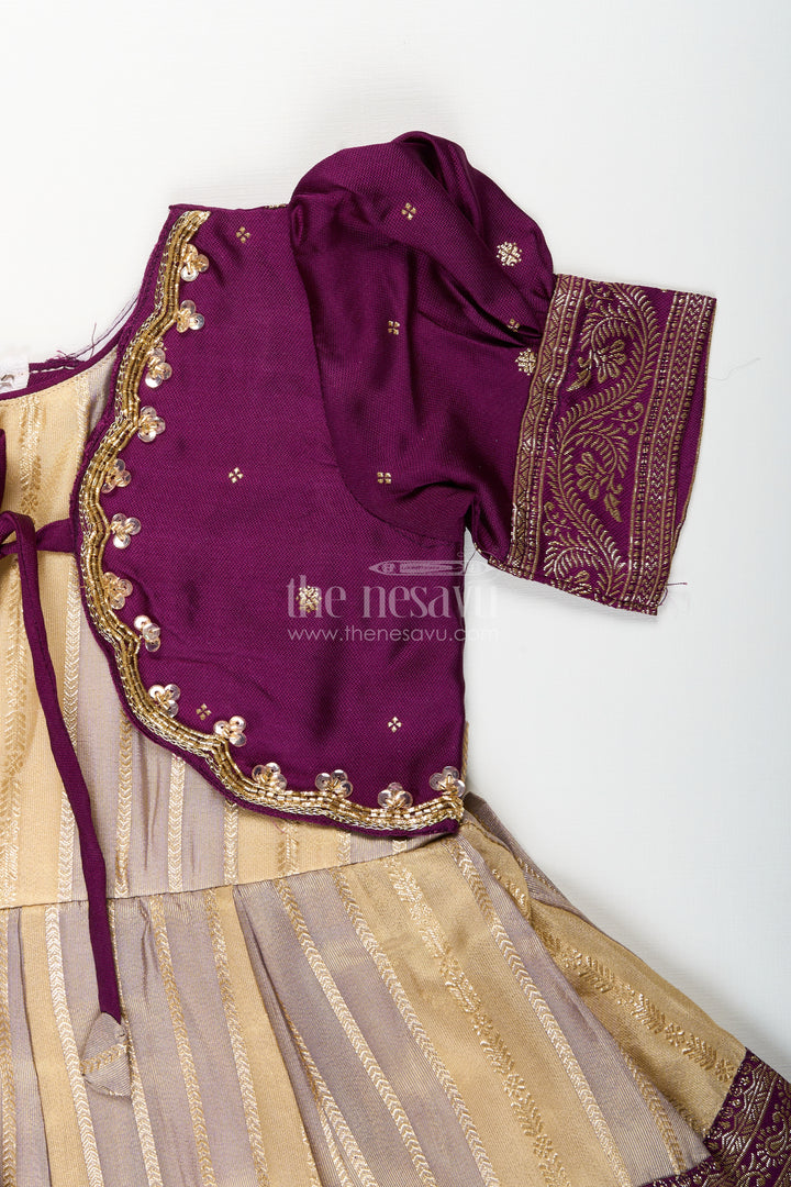 Baby girl silk frock for naming ceremony and festive functions