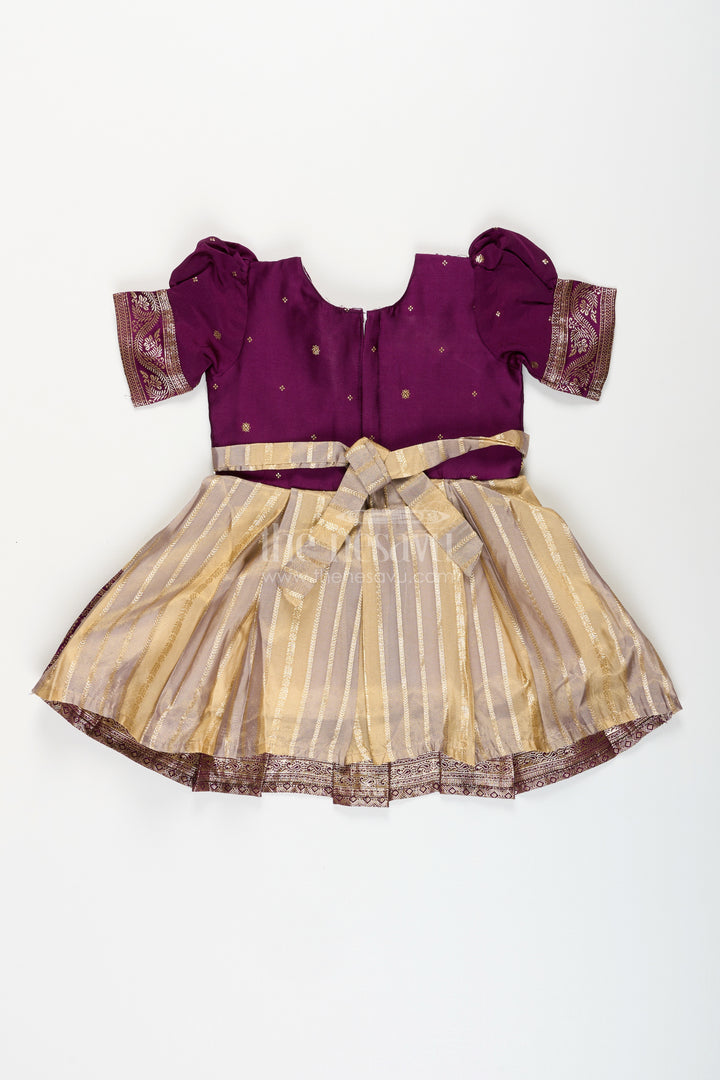 Baby girl silk frock for naming ceremony and festive functions
