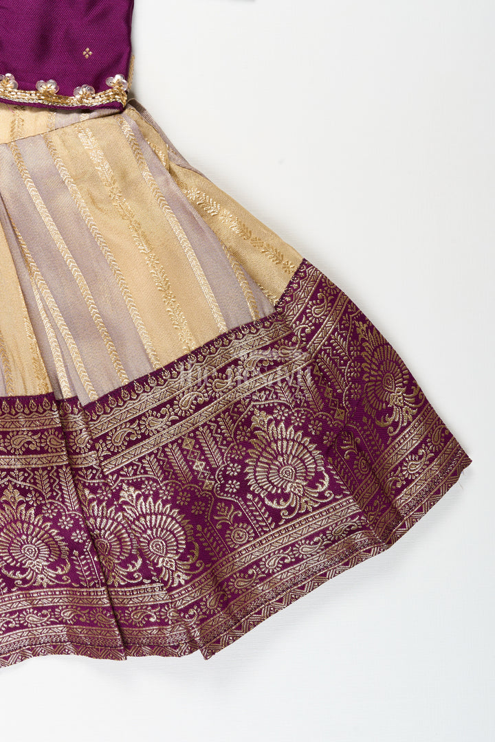 Baby girl silk frock for naming ceremony and festive functions