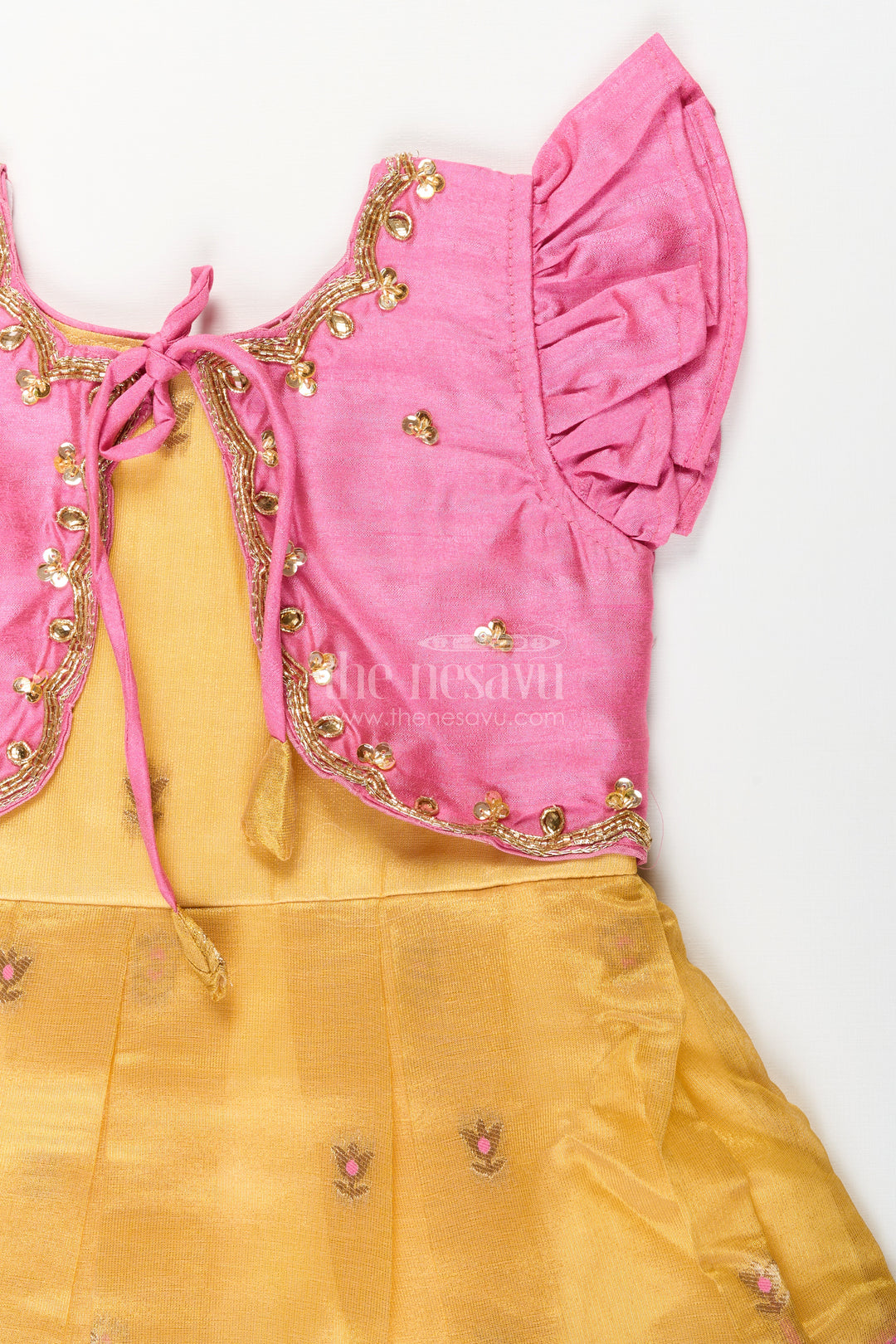 Baby girl traditional silk frock for birthday and ethnic photoshoots