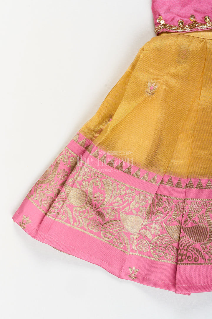 Baby girl traditional silk frock for birthday and ethnic photoshoots