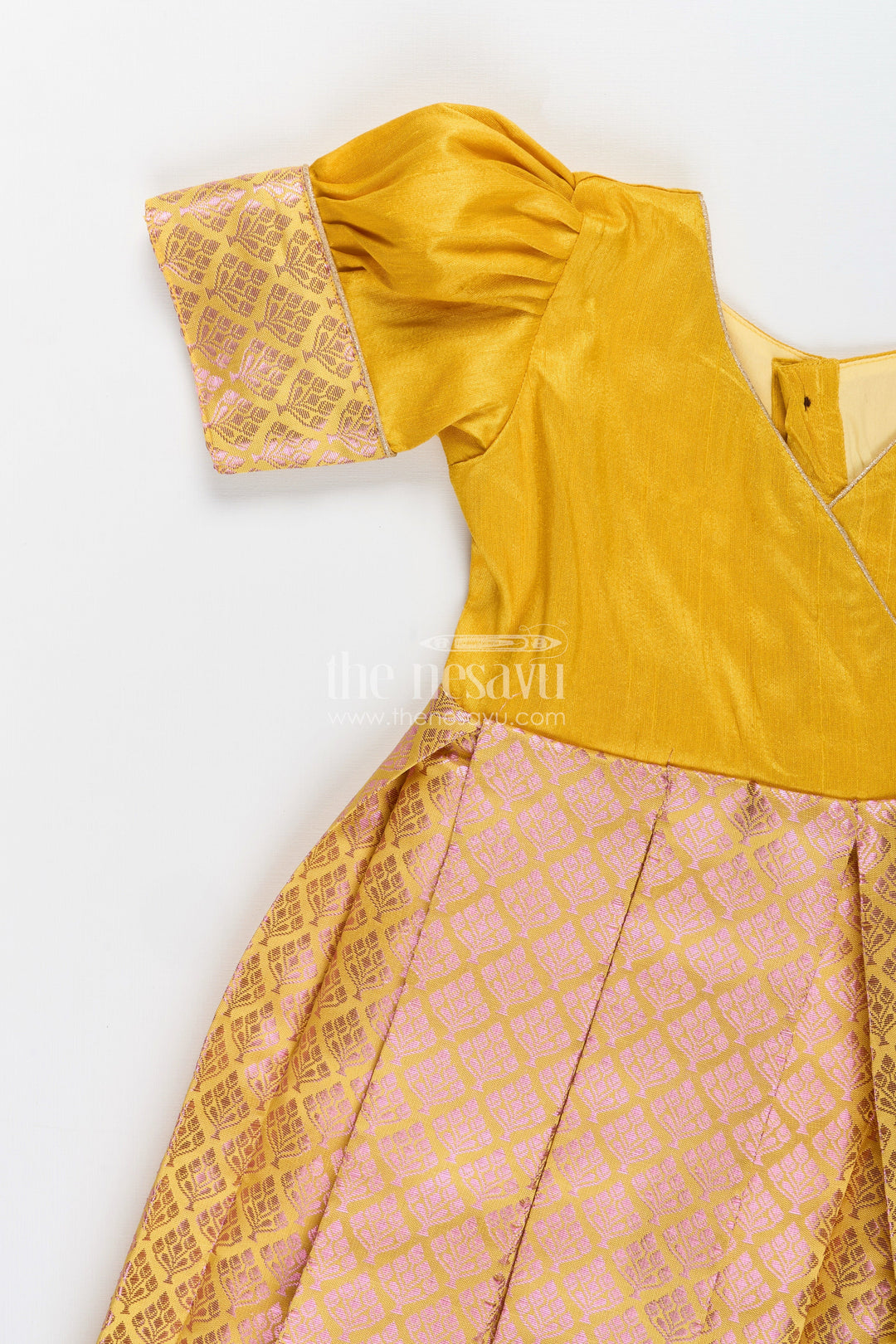 Silk frock for toddler girls perfect for traditional festivals and temple visits