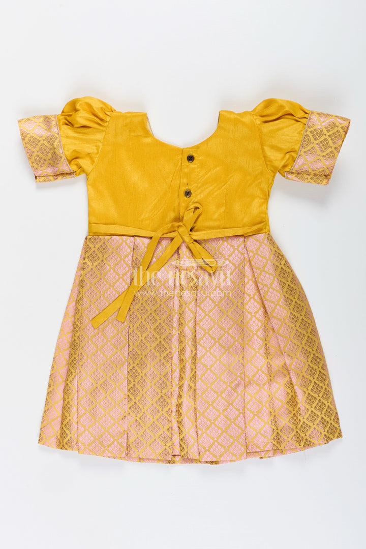 Silk frock for toddler girls perfect for traditional festivals and temple visits
