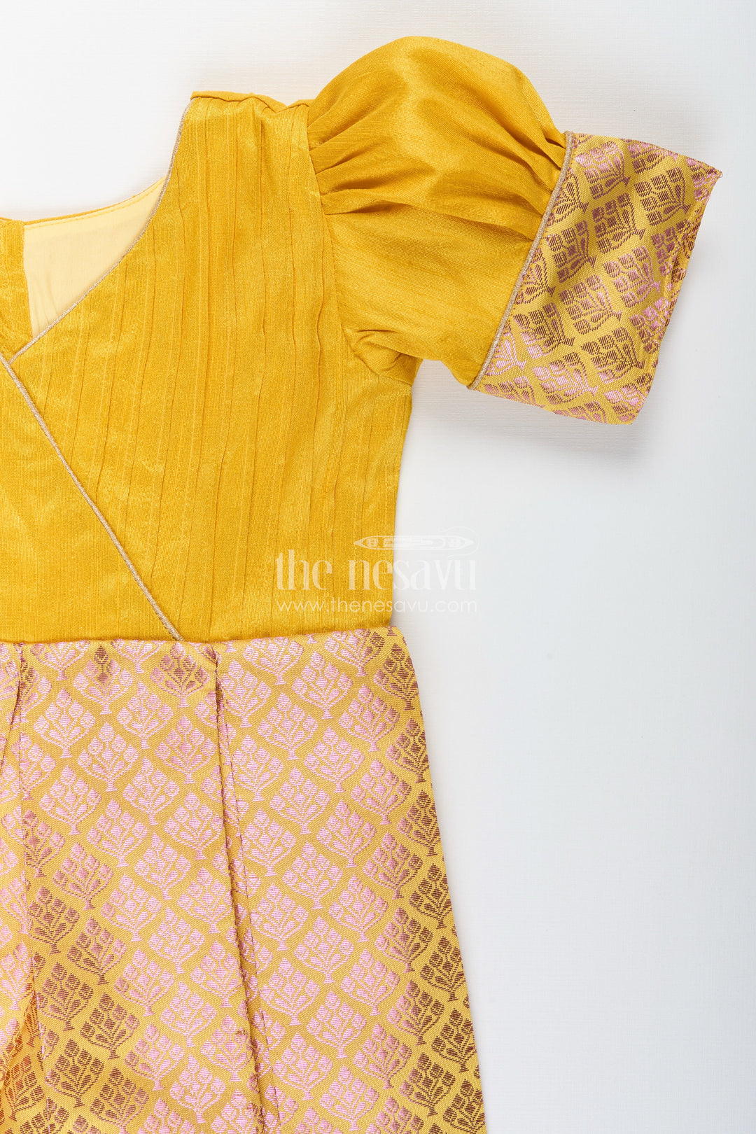 Silk frock for toddler girls perfect for traditional festivals and temple visits