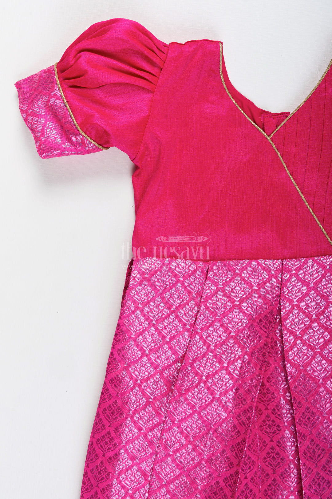 Ethnic silk frock for baby girls for birthdays and festive wear