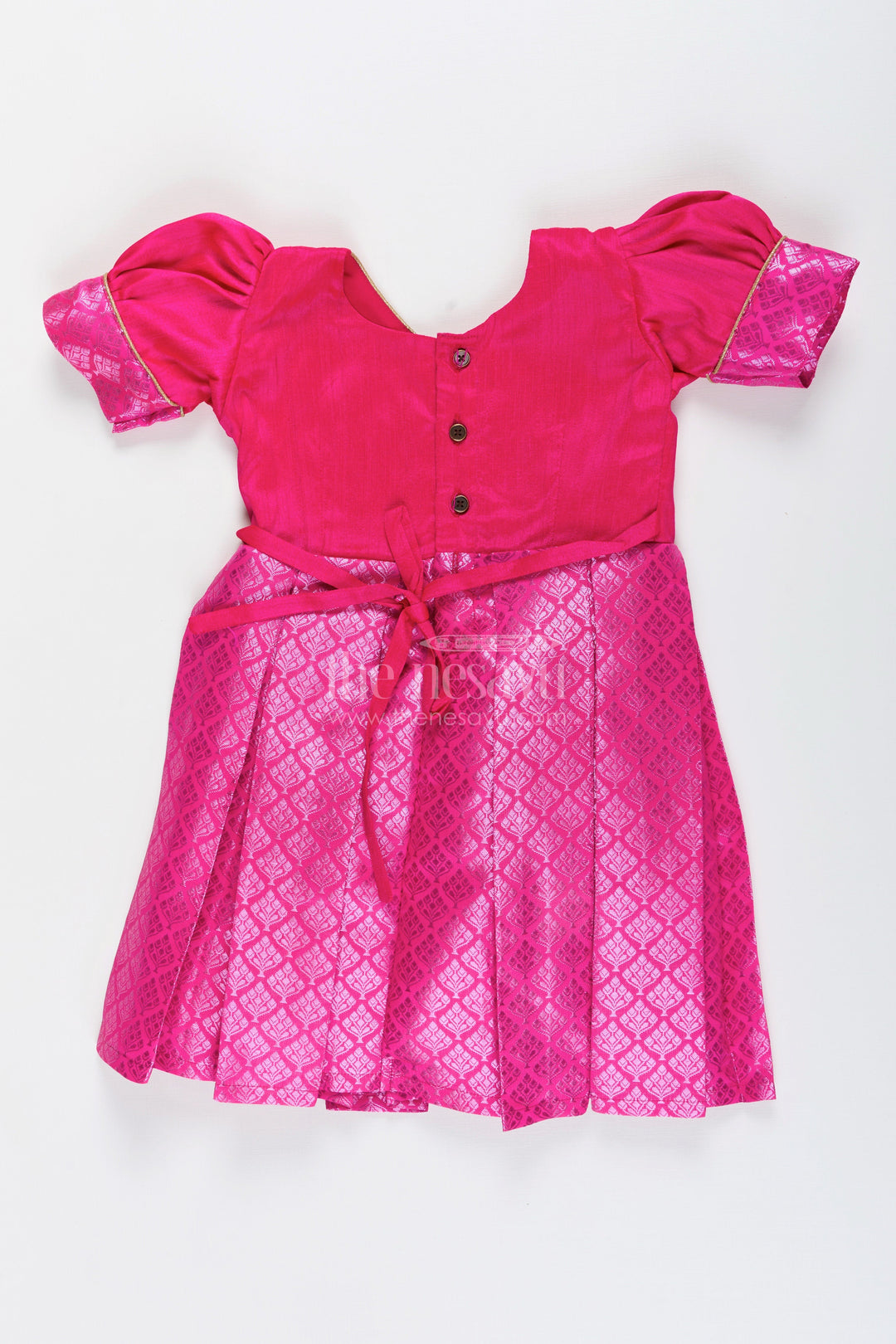 Ethnic silk frock for baby girls for birthdays and festive wear