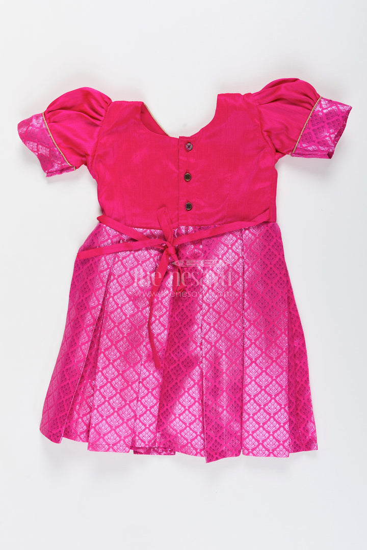 Ethnic silk frock for baby girls for birthdays and festive wear