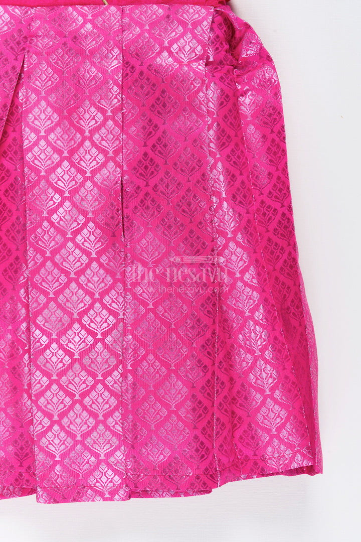 Ethnic silk frock for baby girls for birthdays and festive wear