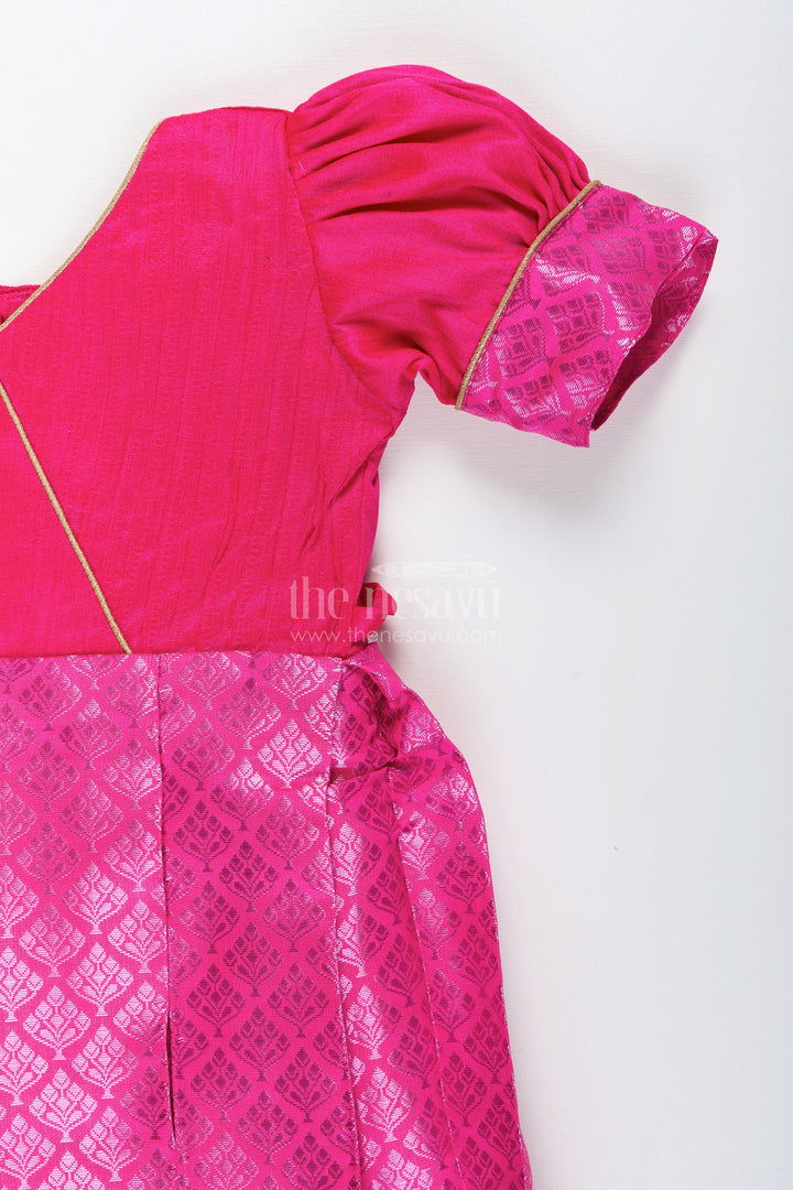 Ethnic silk frock for baby girls for birthdays and festive wear