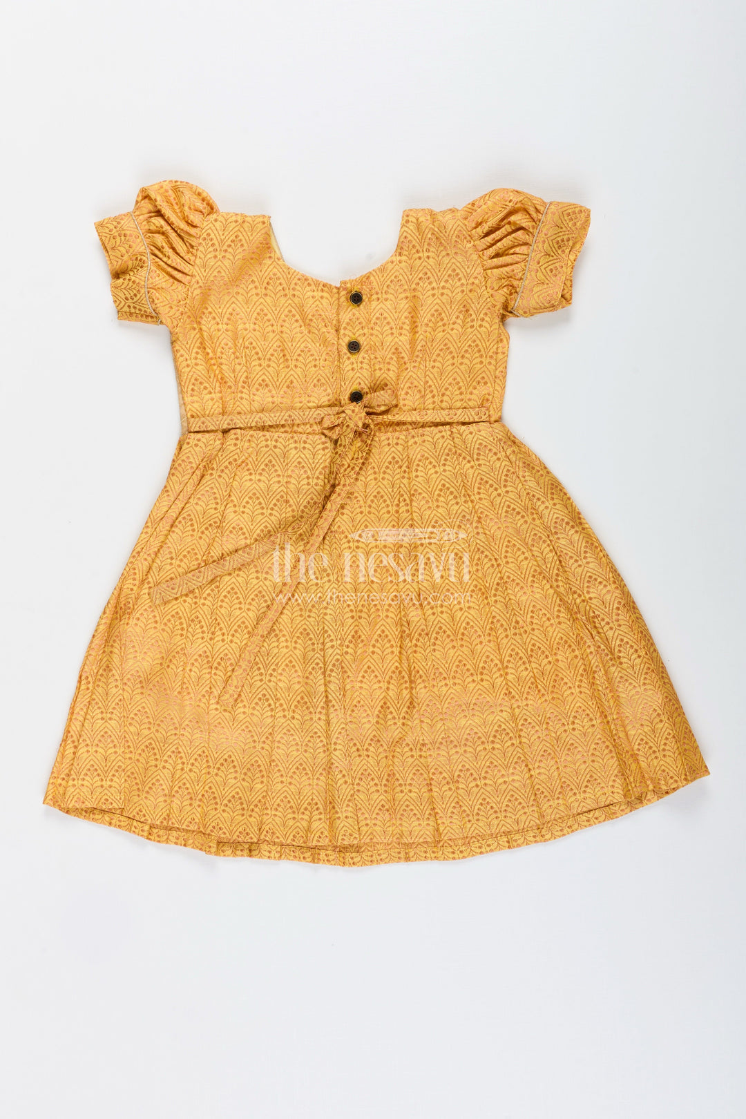 Semi banarasi frock for toddler girls for school ethnic day and functions