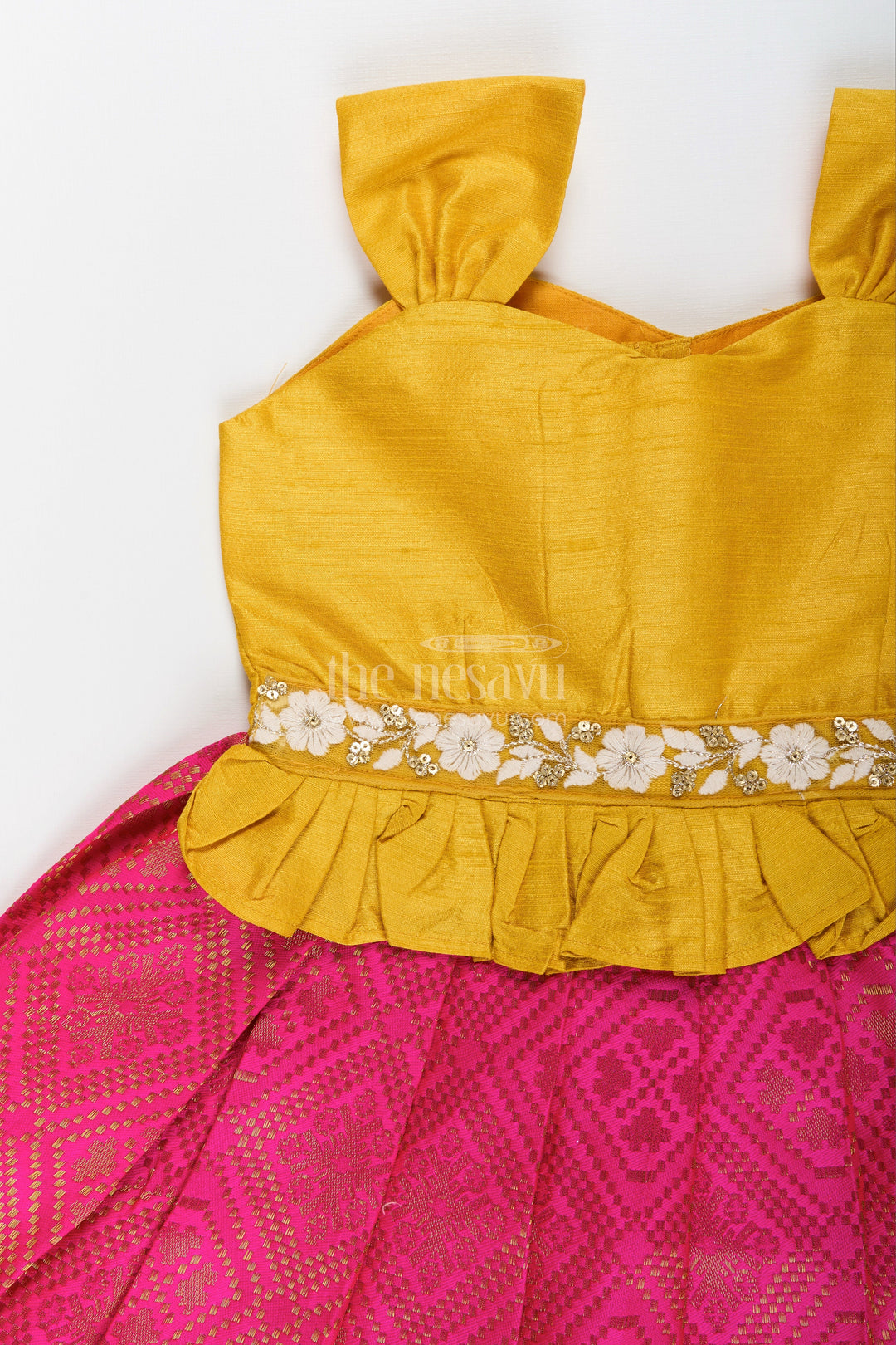 Silk frock for baby girls for traditional birthdays and pooja ceremonies