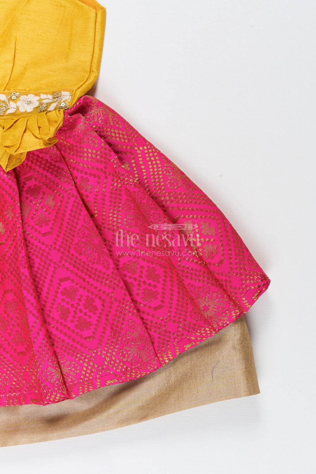Silk frock for baby girls for traditional birthdays and pooja ceremonies