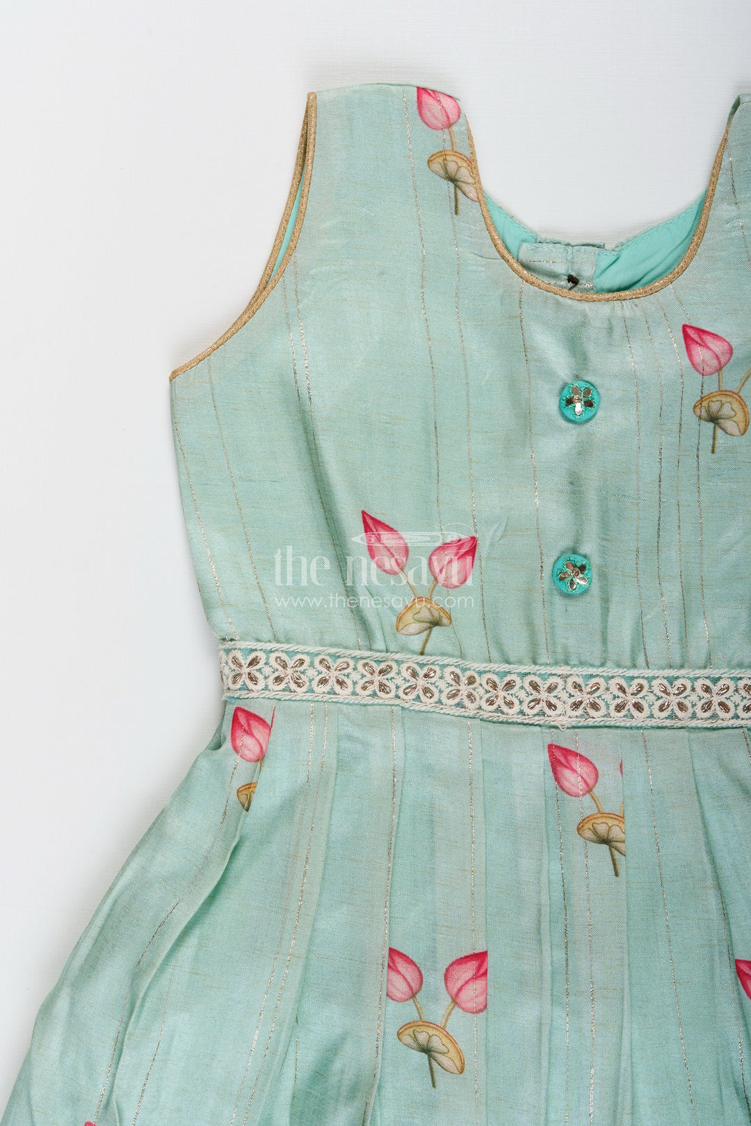 Toddler girl semi silk frock for weddings and cultural events