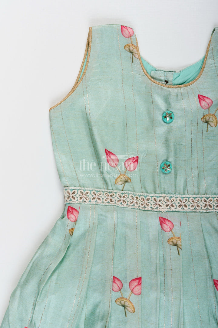 Toddler girl semi silk frock for weddings and cultural events