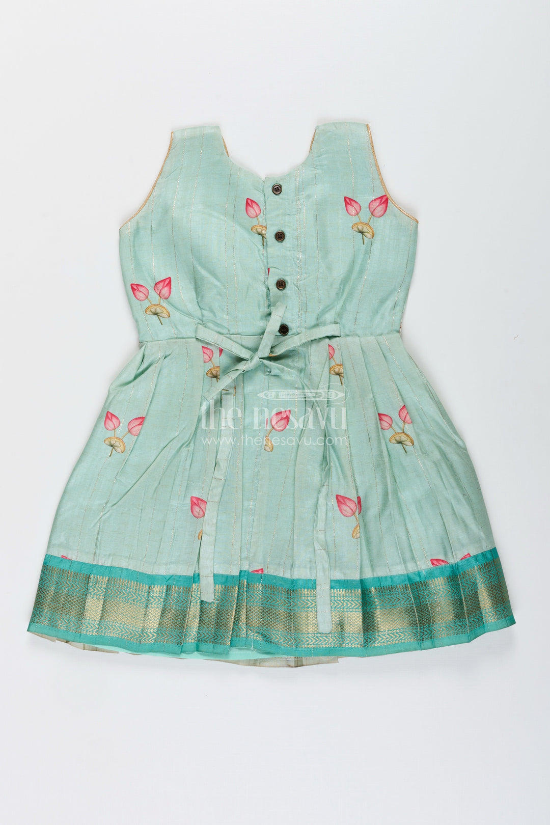 Toddler girl semi silk frock for weddings and cultural events