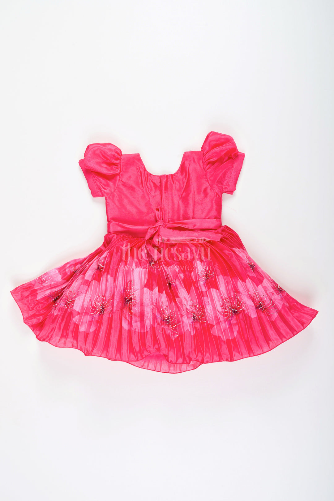 Baby girl festive frock with mirror work for birthdays and ethnic events