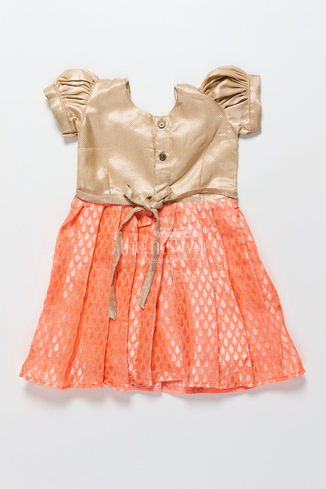 Traditional Baby Girl Pattu Pavadai with Semi Banarasi Design for Festive Occasions