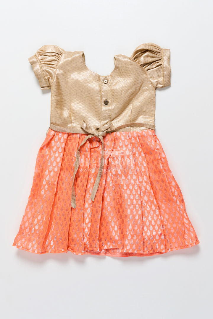 Traditional Baby Girl Pattu Pavadai with Semi Banarasi Design for Festive Occasions