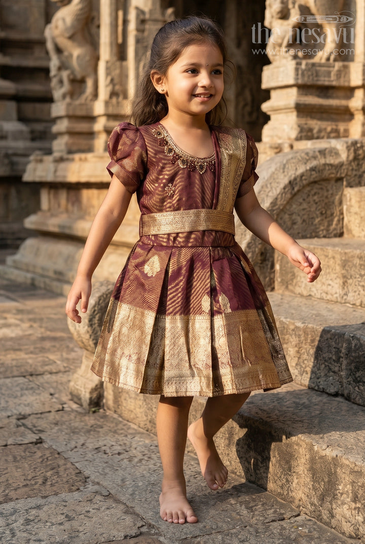 Girls Silk Frock for Traditional Functions and Family Celebrations